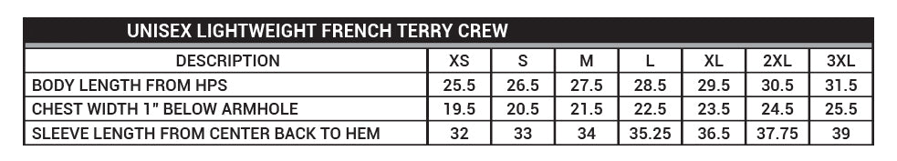 UNISEX - TTP VARSITY LIGHTWEIGHT TERRY CREW